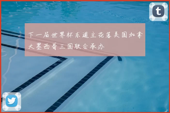 下一届世界杯东道主花落美国加拿大墨西哥三国联合承办