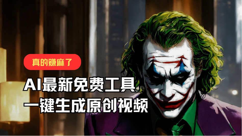 最新免费AI工具，一键生成原创视频，佛系搬运，轻松月入10000+！-众合网