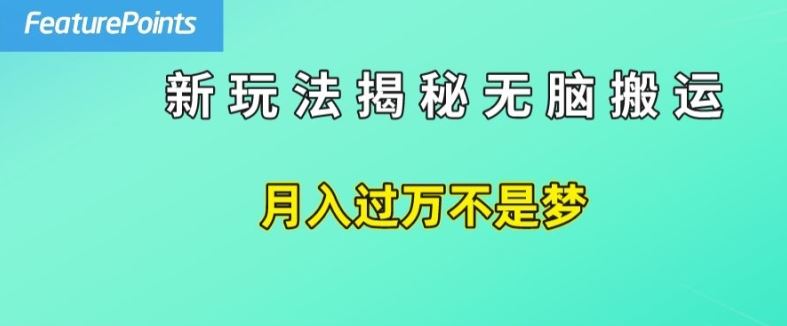 简单操作，每天50美元收入，搬运就是赚钱的秘诀【揭秘】-众合网