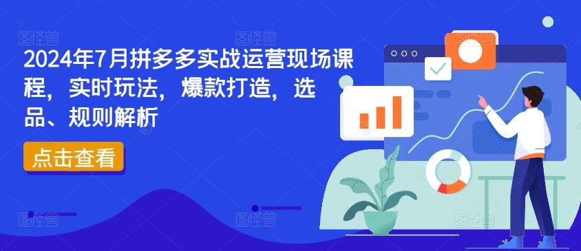 2024年7月拼多多实战运营现场课程，实时玩法，爆款打造，选品、规则解析-众合网