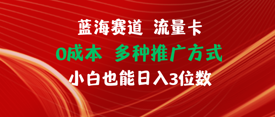 （11768期）蓝海赛道 流量卡 0成本 小白也能日入三位数-众合网