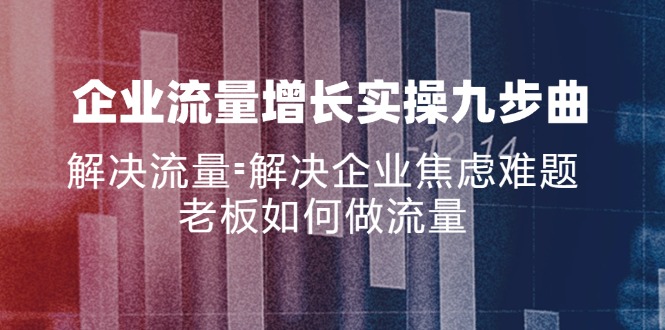（11822期）企业流量增长实战九步曲，解决流量=解决企业焦虑难题，老板如何做流量-众合网