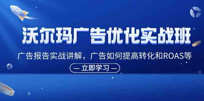 沃尔玛广告优化实战班，广告报告实战讲解，广告如何提高转化和ROAS等-众合网