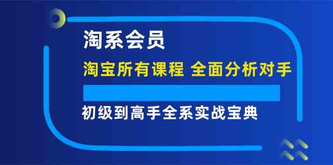 淘系会员初级到高手全系实战宝典【淘宝所有课程，全面分析对手】-众合网