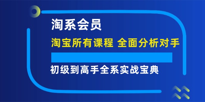 （12055期）淘系会员【淘宝所有课程，全面分析对手】，初级到高手全系实战宝典-众合网