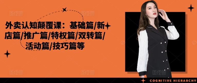 外卖认知颠覆课：基础篇/新店篇/推广篇/特权篇/双转篇/活动篇/技巧篇等-众合网
