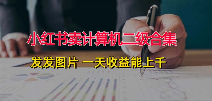 （12228期）小红书卖计算机二级合集，发发图片 一天收益能上千-众合网