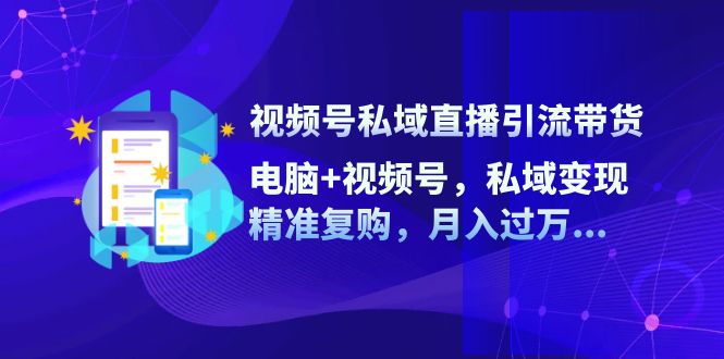 （12249期）视频号私域直播引流带货：电脑+视频号，私域变现，精准复购，月入过万…-众合网