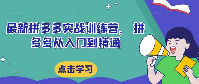 最新拼多多实战训练营， 拼多多从入门到精通-众合网