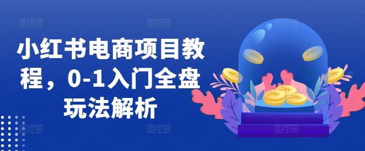 小红书电商项目教程，0-1入门全盘玩法解析-众合网